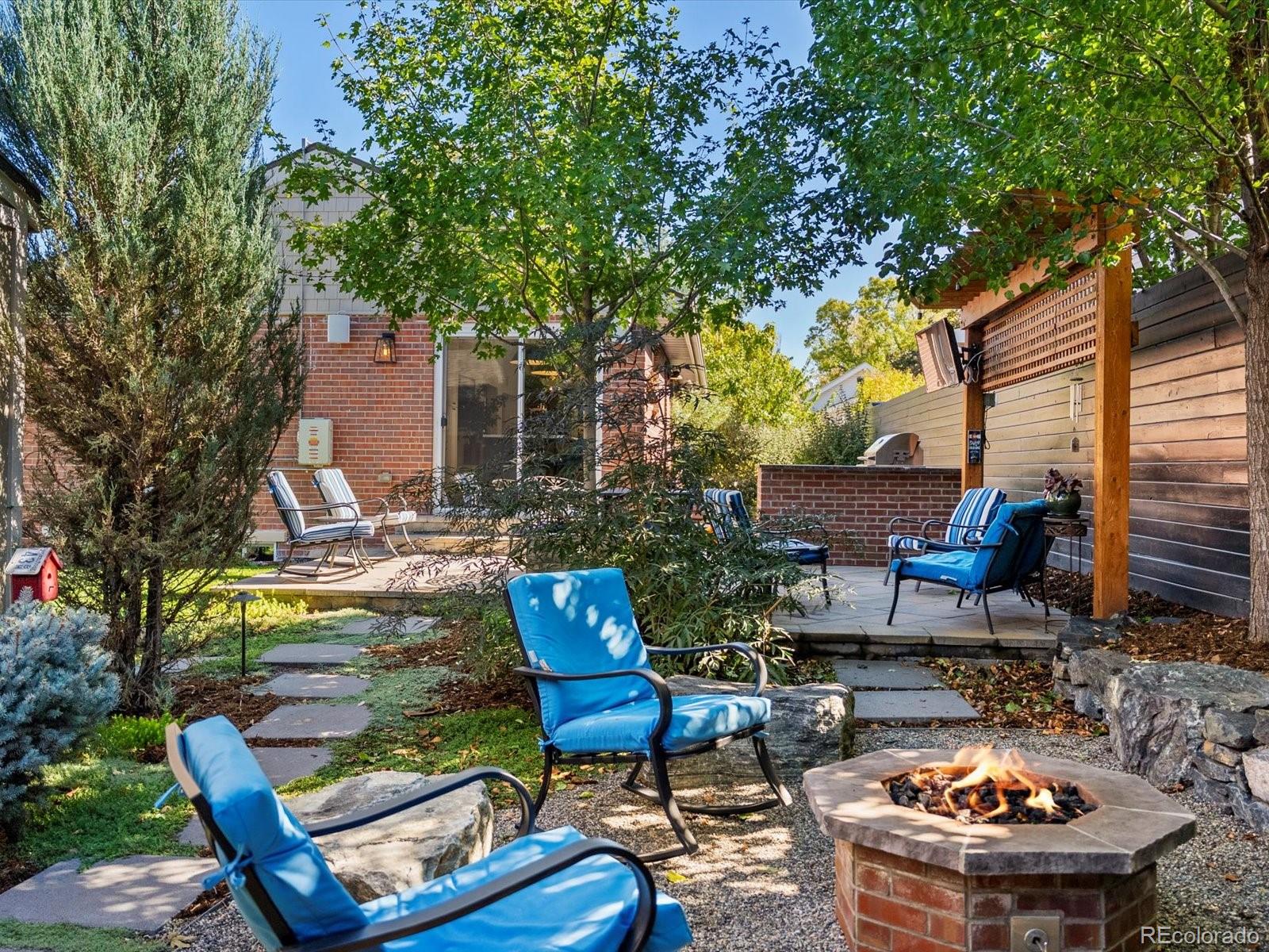 2289 Hudson Street Denver, CO 80207 - Photo 37 of 44 a view of backyard with outdoor seating ad green space