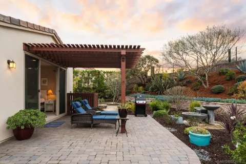 an aerial view of residential house with outdoor space