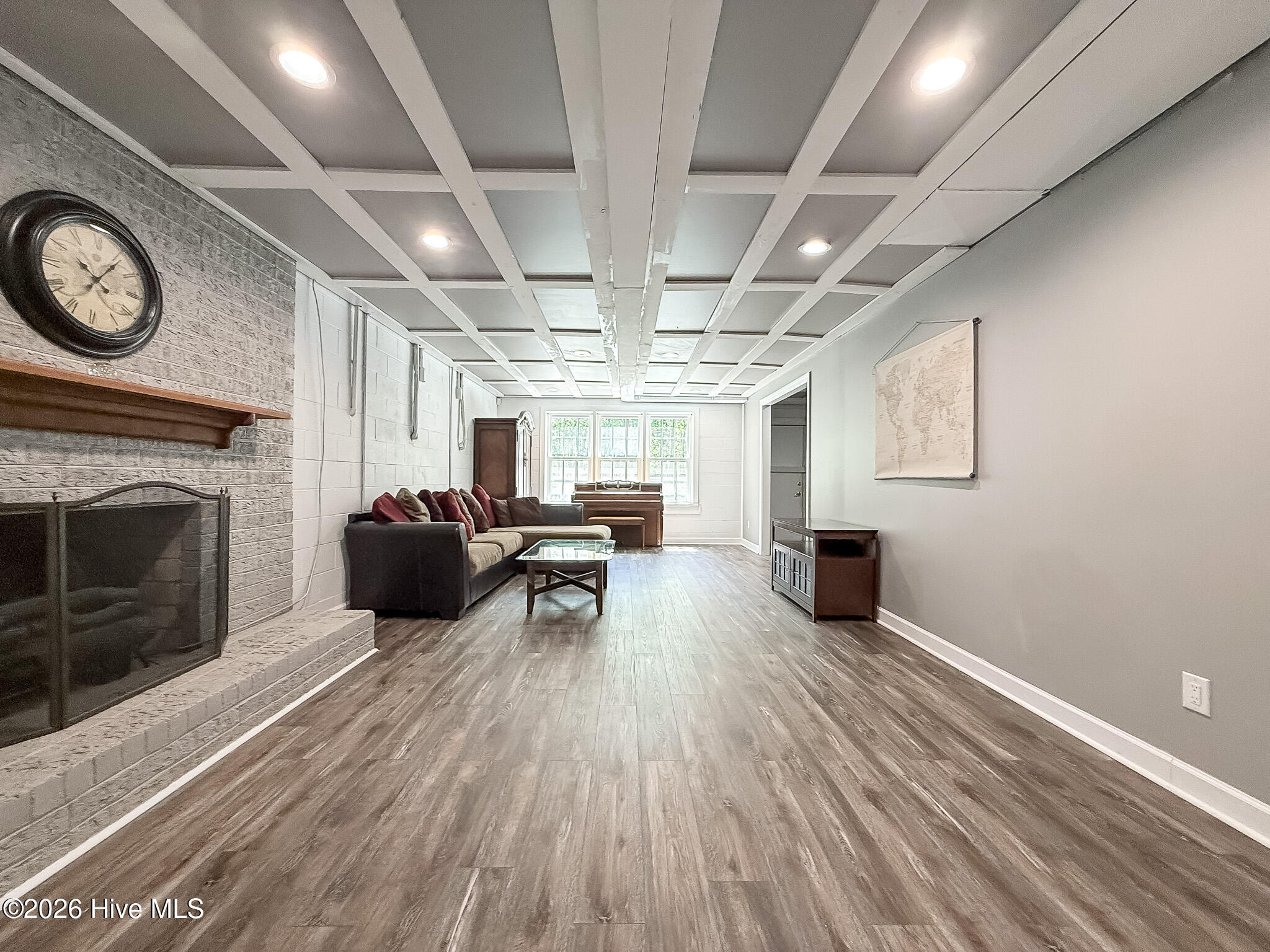 6375 Swanns Station Road Sanford, NC 27332 - Photo 76 of 126 Spacious Entertaining Room (Bottom Level) ** Fireplace has been Capped... Can be Uncapped should Buyer Choose)
