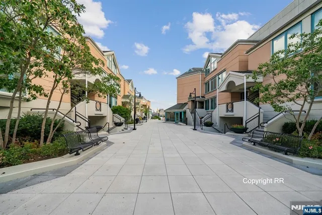 a view of a street with houses