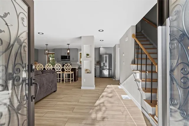 a view of a living room