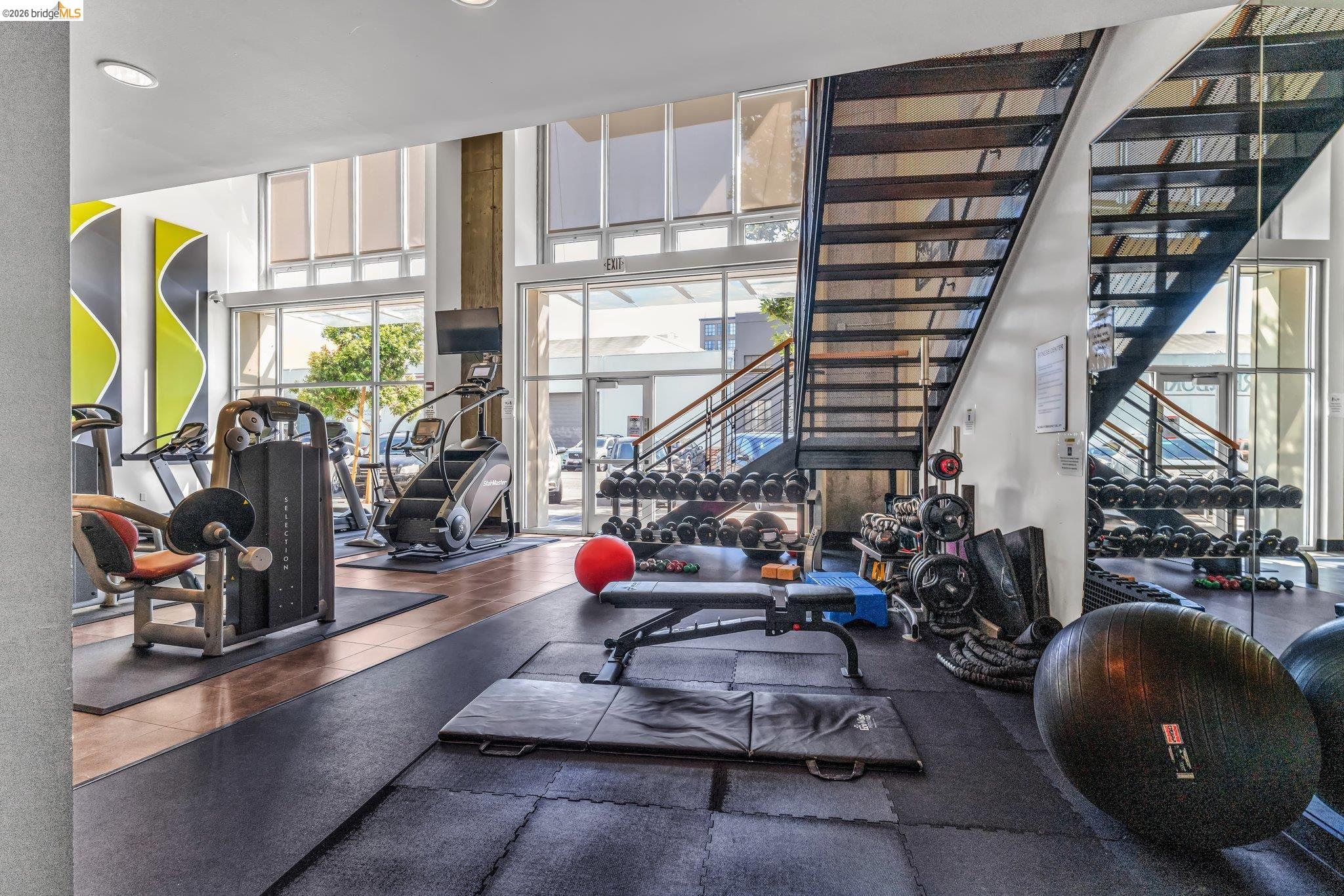 311 Oak Street, Unit 102 Oakland, CA 94607 - Photo 42 of 52 Workout area with a high ceiling