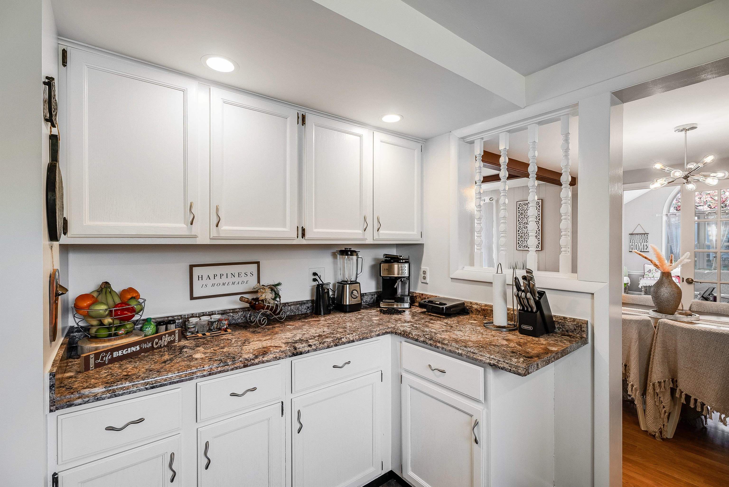 1023 Greendale Road Harrisonburg, VA 22801 - Photo 19 of 53 a kitchen with granite countertop white cabinets and a sink