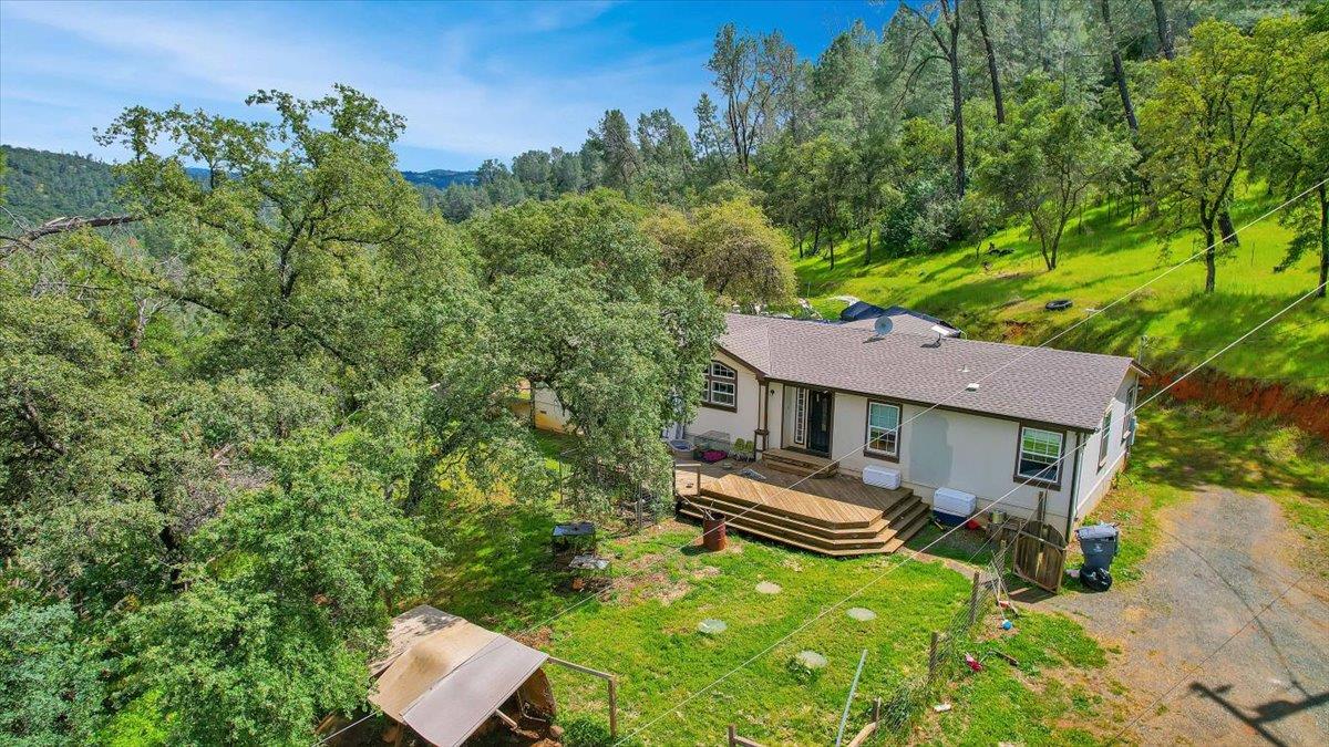 10268 Peoria Road Browns Valley, CA 95918 - Photo 41 of 57 an aerial view of a house with swimming pool garden and patio