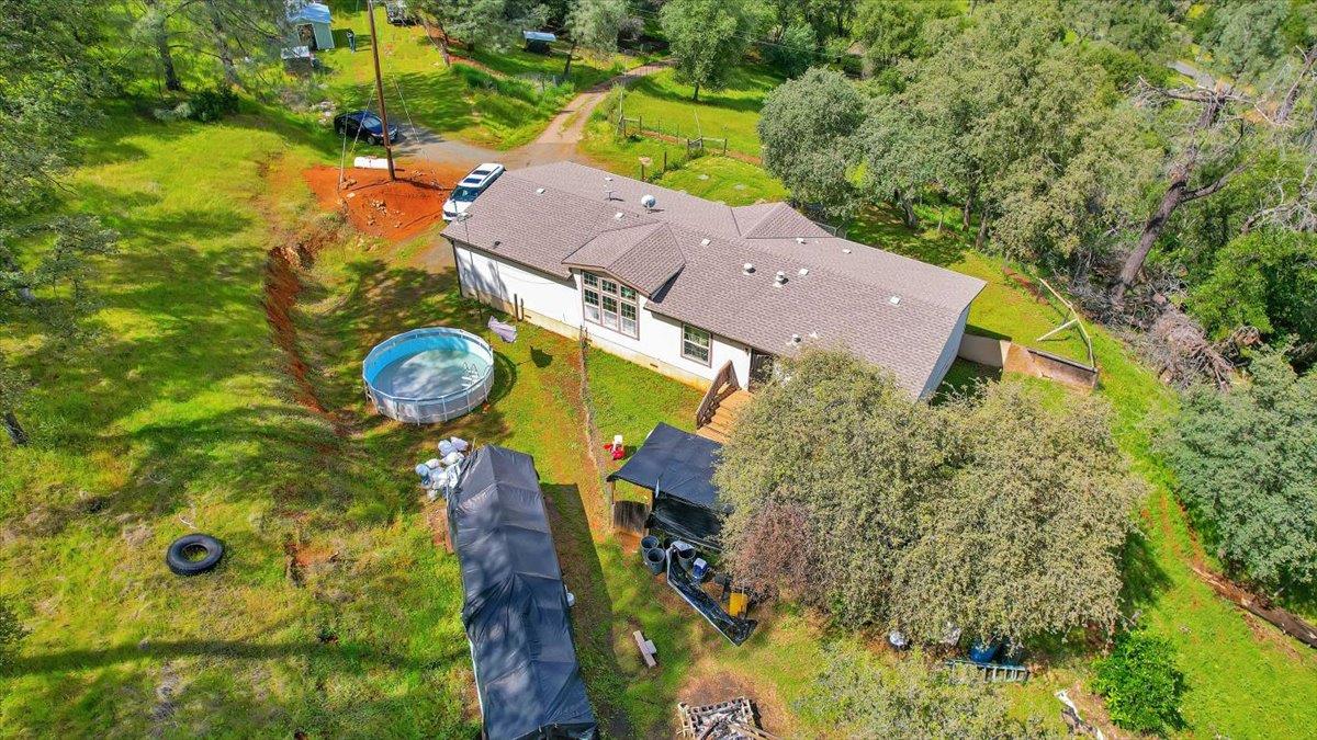 10268 Peoria Road Browns Valley, CA 95918 - Photo 42 of 57 an aerial view of a house with a yard basket ball court and outdoor seating