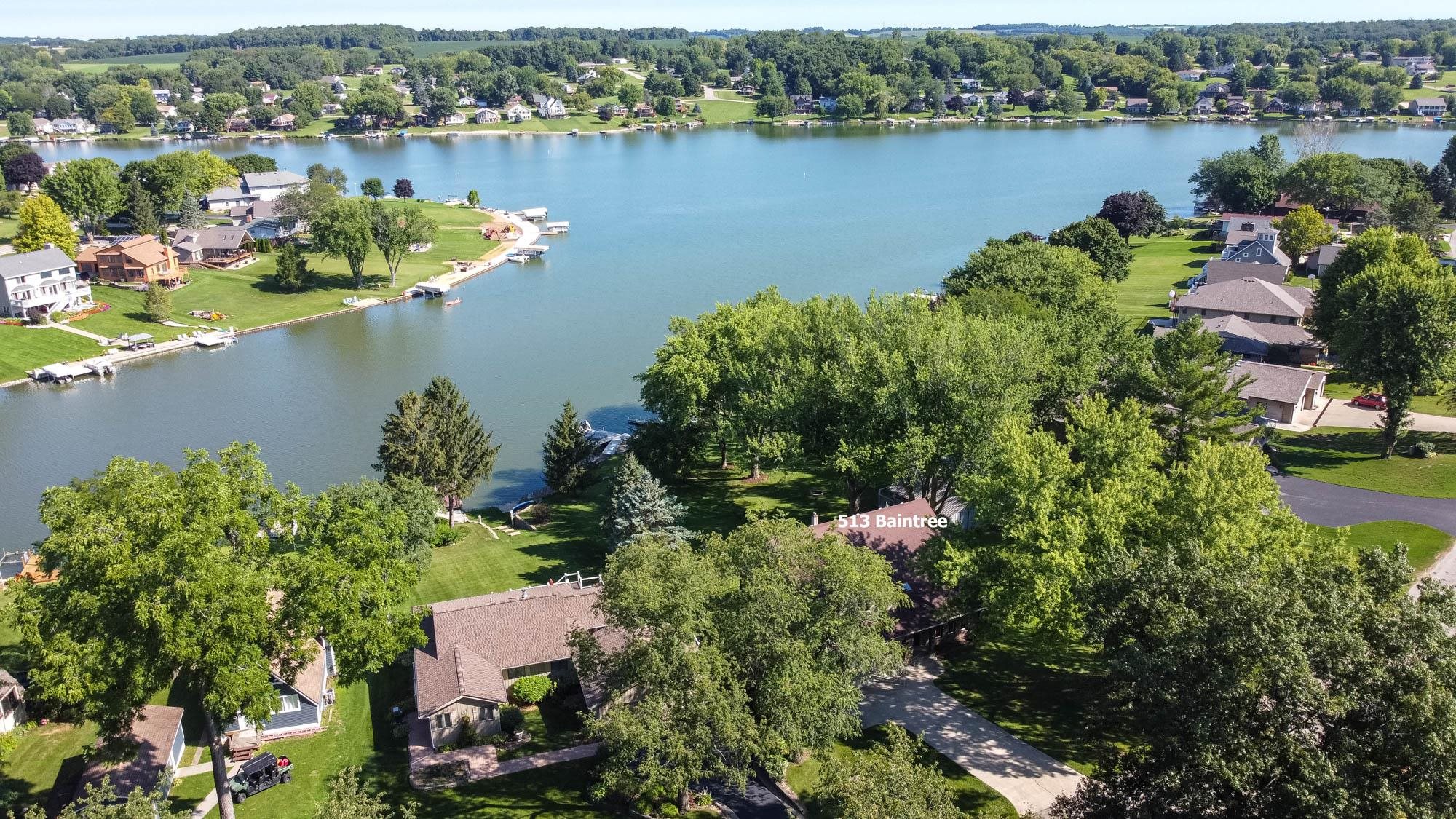 513 Baintree Road Lake Summerset, IL 61019 - Photo 2 of 35 an aerial view of a houses with a lake view