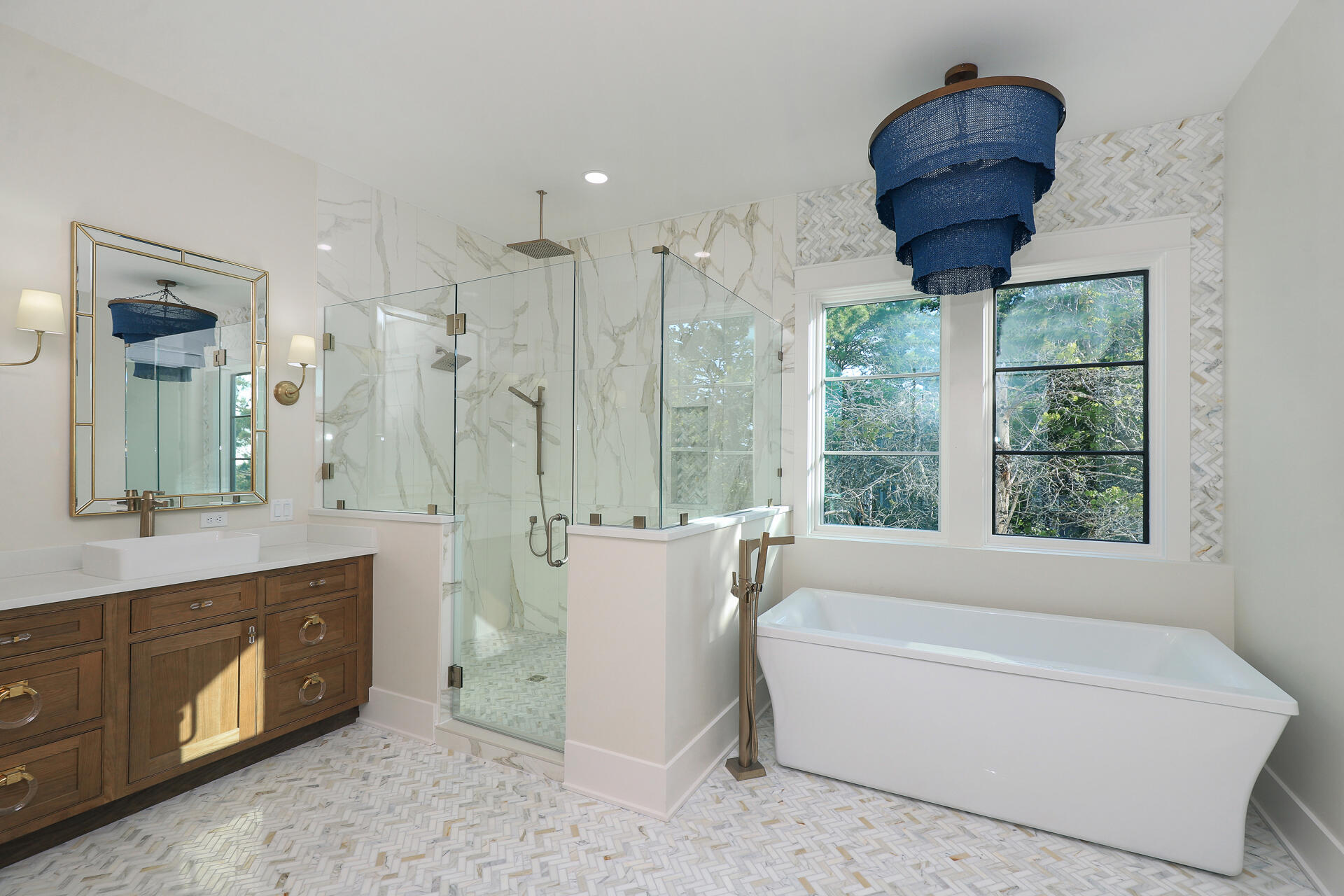 191 Sea Winds Drive Santa Rosa Beach, FL 32459 - Photo 28 of 53 a spacious bathroom with a tub sink and mirror