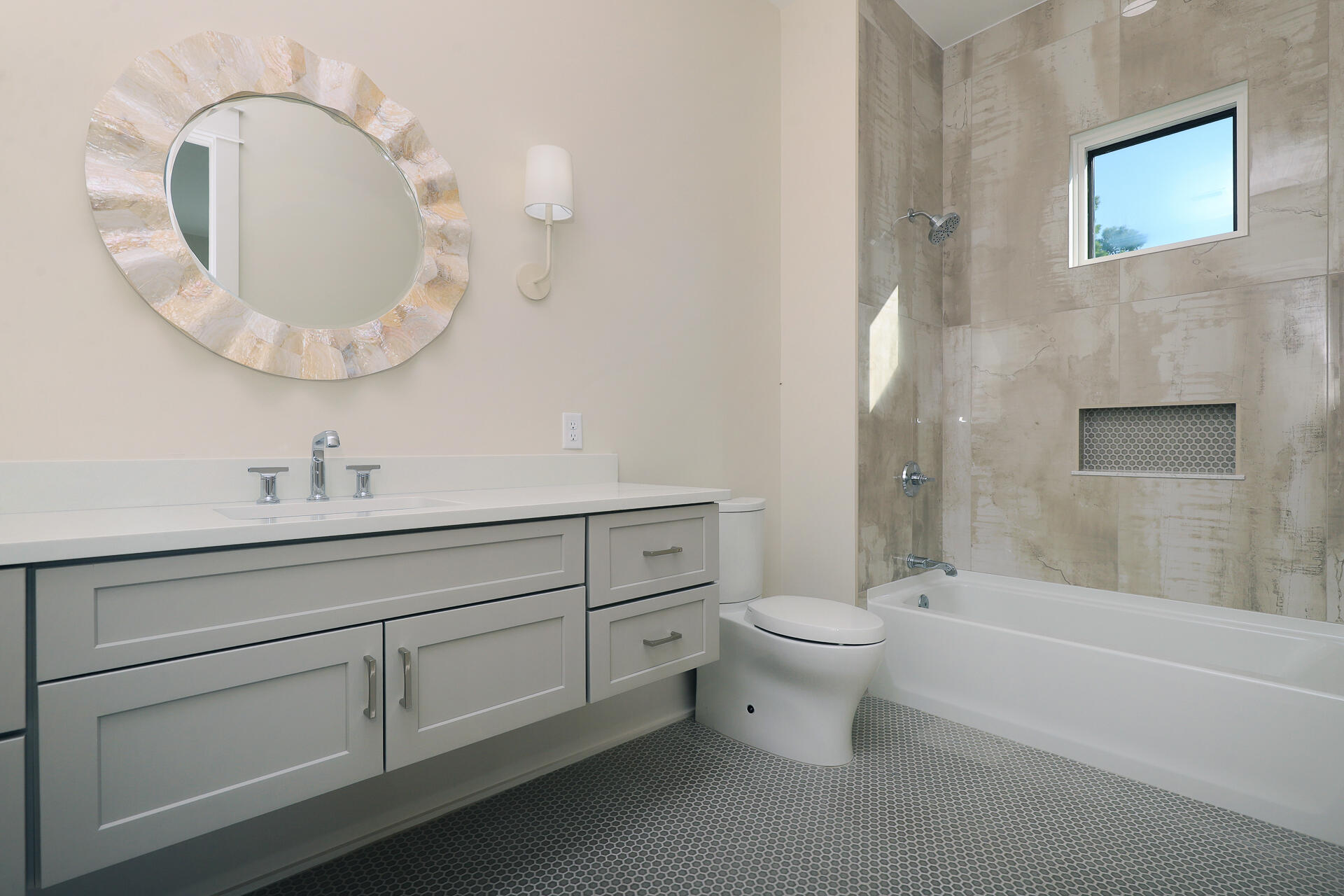 191 Sea Winds Drive Santa Rosa Beach, FL 32459 - Photo 33 of 53 a bathroom with a toilet a sink a mirror and bathtub