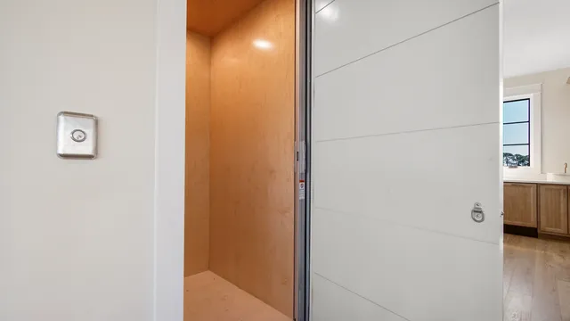 a view of a balcony with city view