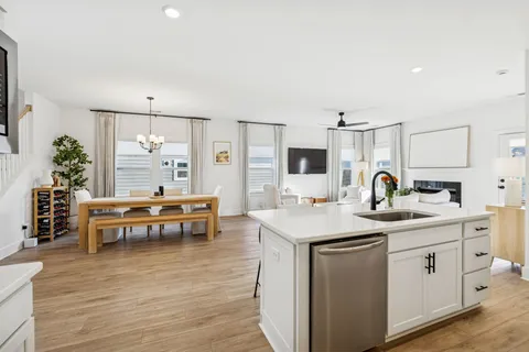 a view of kitchen with breakfast area