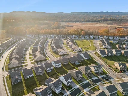 an aerial view of a city