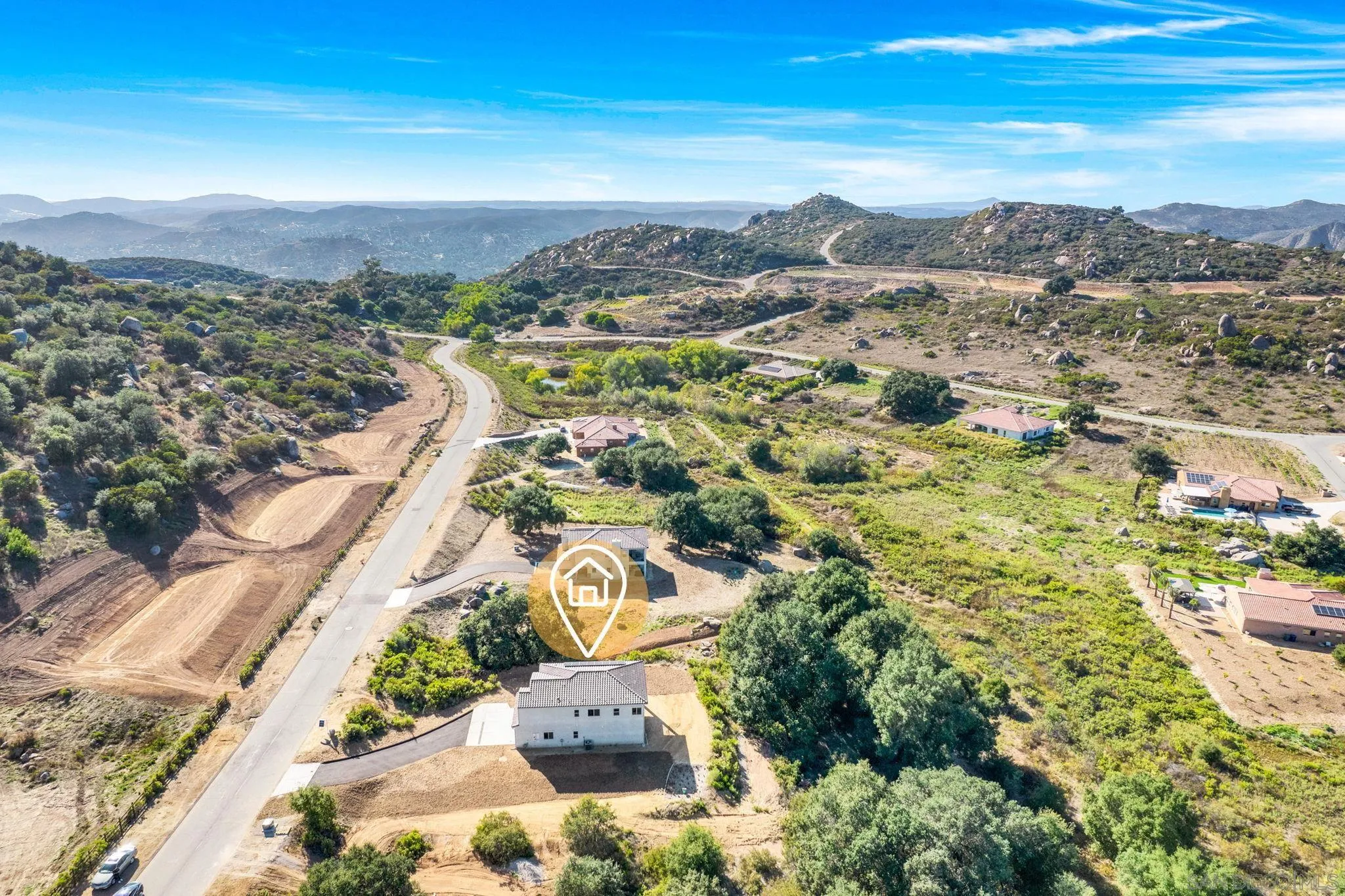 12544 Via Vigneto Lakeside, CA 92040 - Photo 24 of 30 a view of a city with mountains in the background