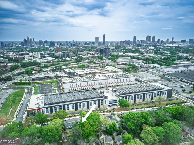 an aerial view of a city