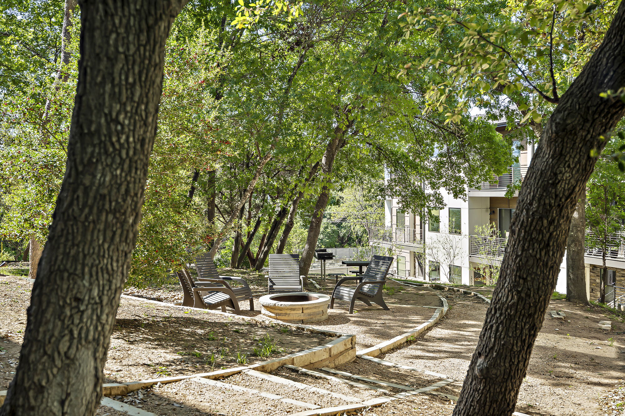3700 Clawson Road, Unit 501 Austin, TX 78704 - Photo 31 of 40 seating in nature filled community area