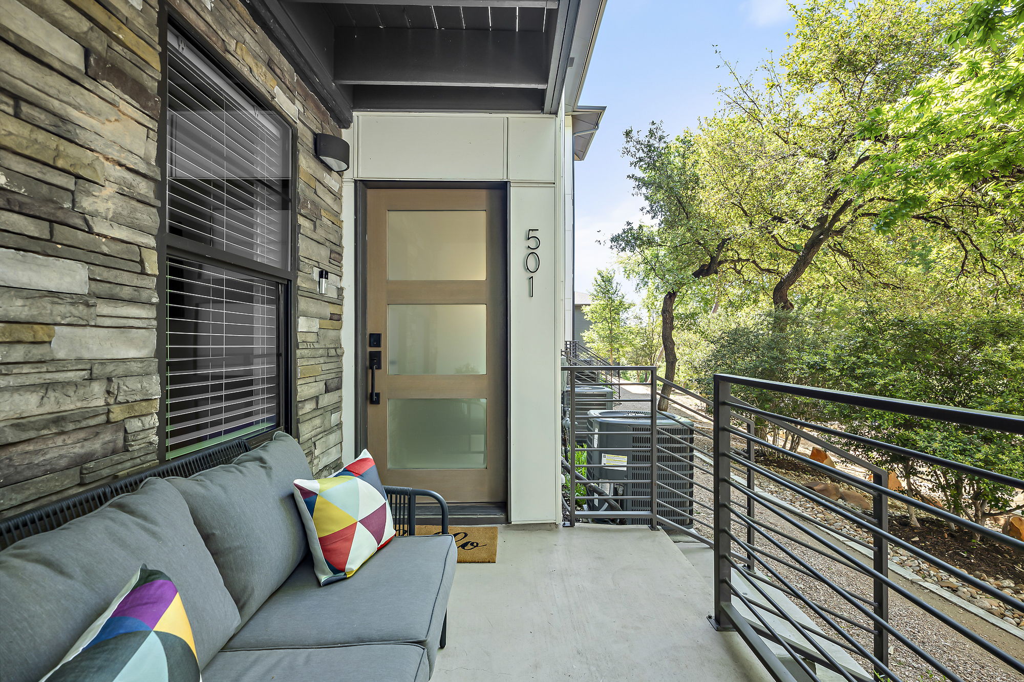 3700 Clawson Road, Unit 501 Austin, TX 78704 - Photo 4 of 40 Welcome home! A cozy spot to relax and say hello to neighbors