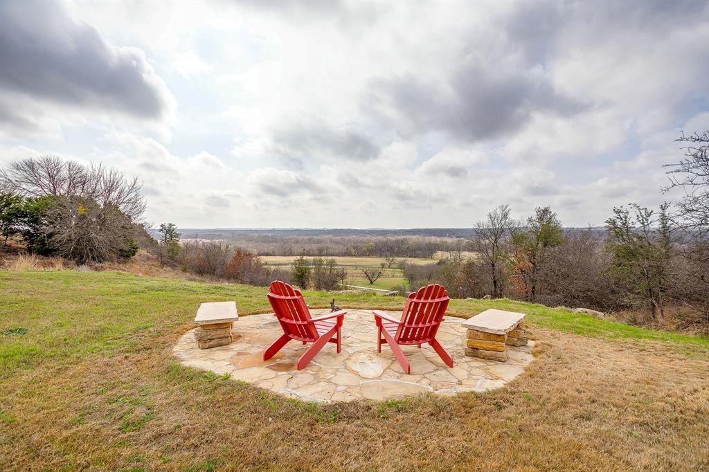 450 Quail Ridge Road Aledo, TX 76008 - Photo 22 of 22 an outdoor sitting area with lake view and trees in the background