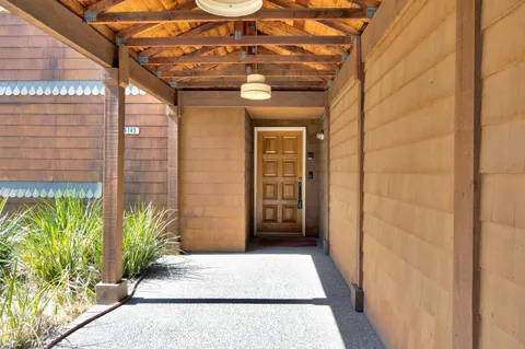 a view of a entryway door front of house