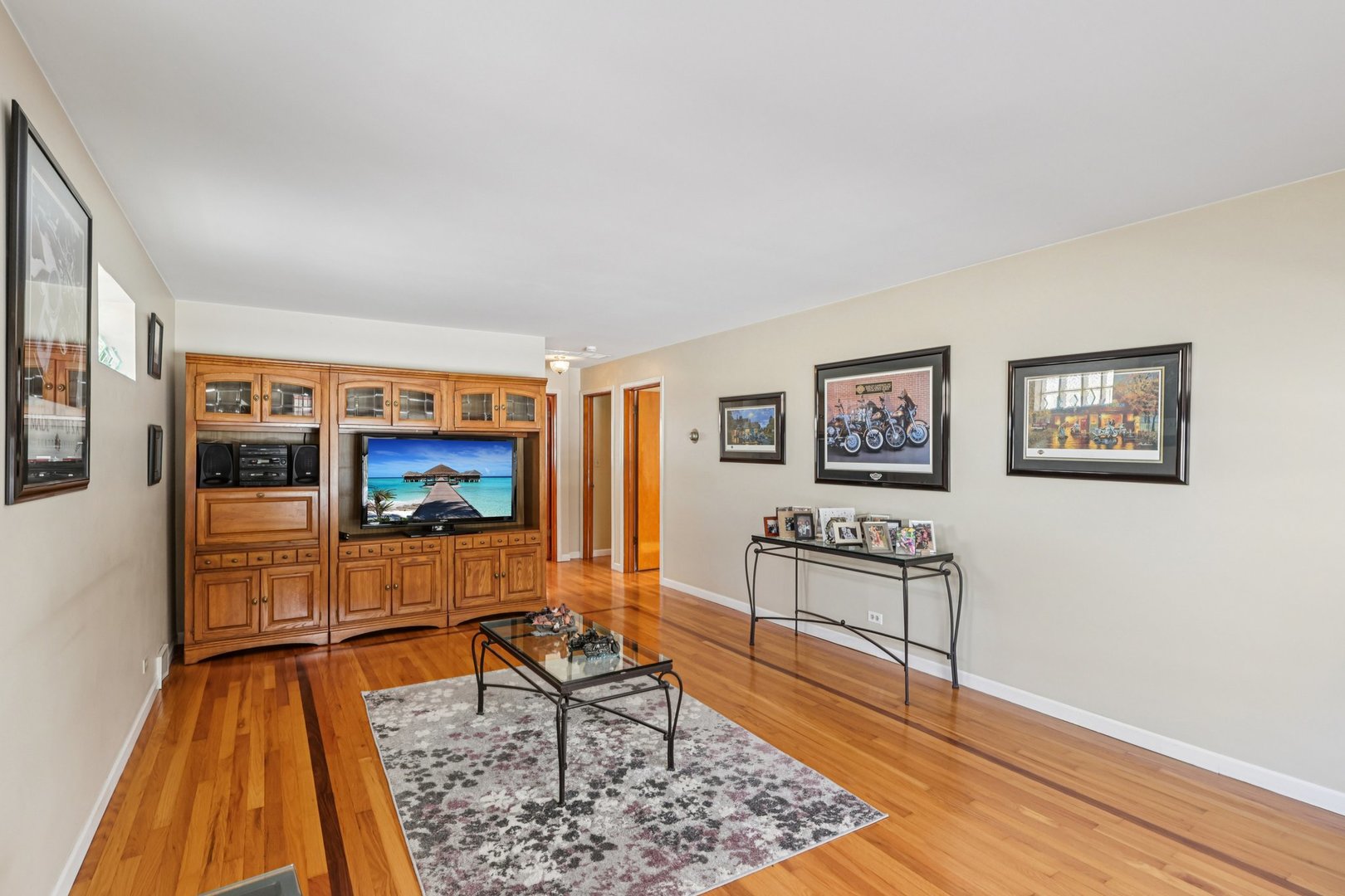 9219 South Spaulding Avenue Evergreen Park, IL 60805 - Photo 5 of 23 a living room with furniture and a flat screen tv