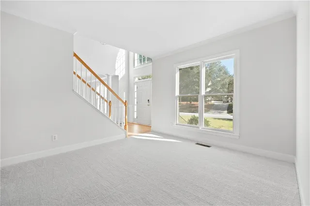 a view of an entryway with staircase