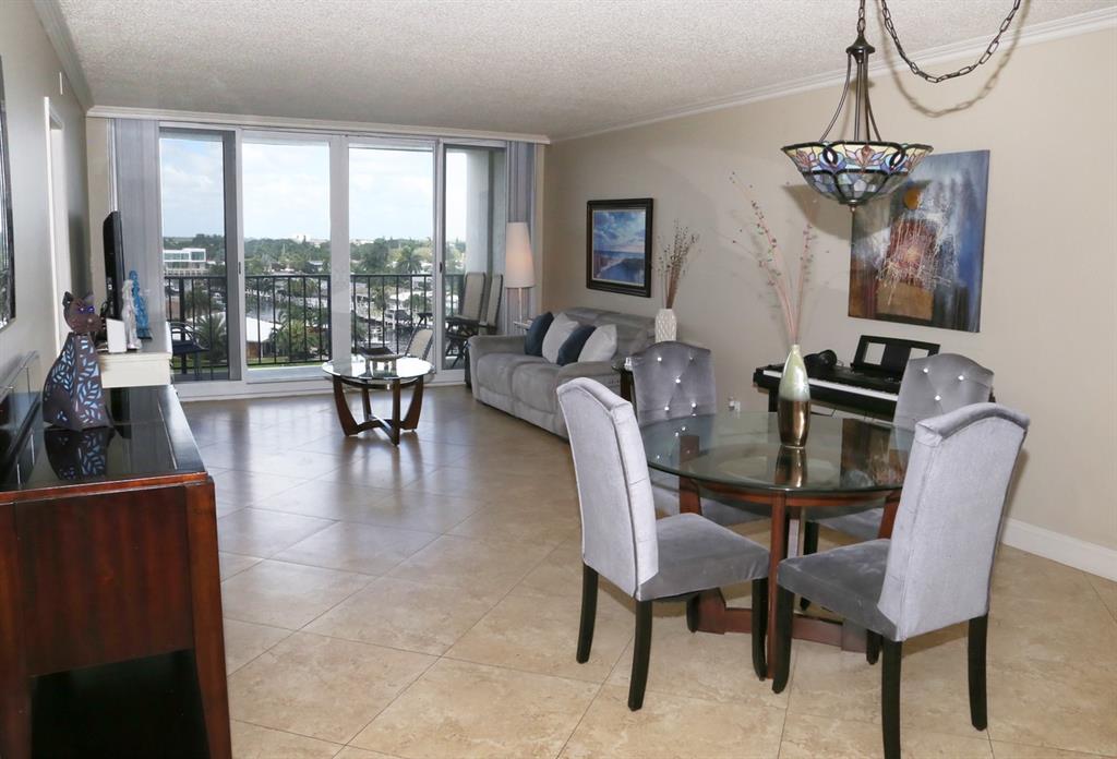 521 North Riverside Drive, Unit 602 Pompano Beach, FL 33062 - Photo 18 of 29 Dining and Living room