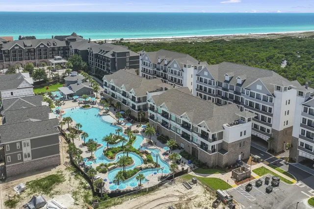 a view of a city with a lake