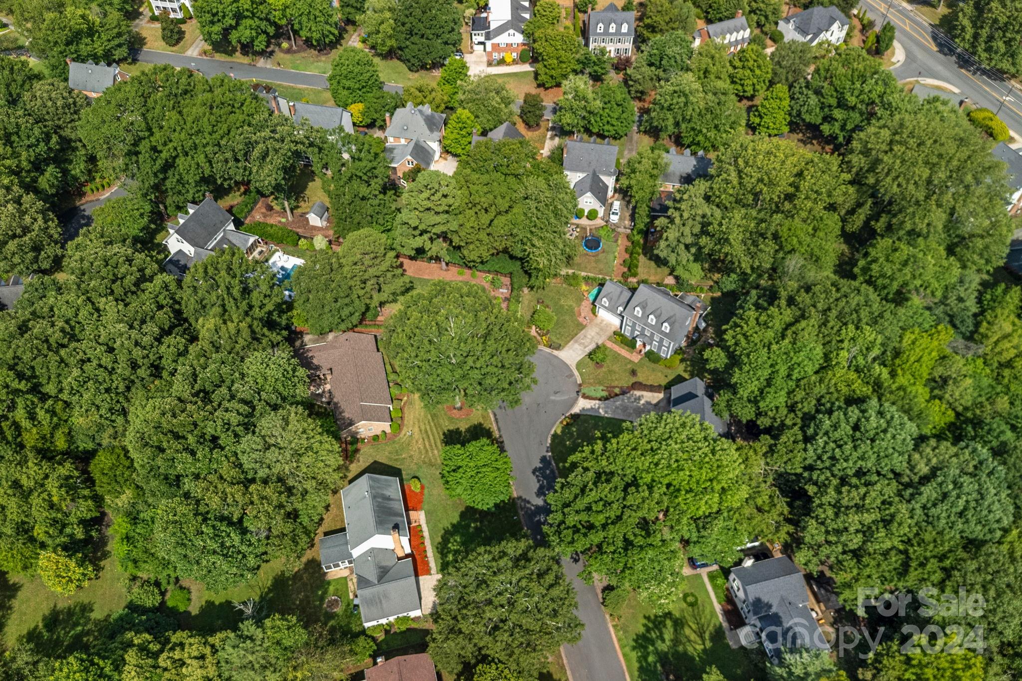 3000 Heathgate Road Charlotte, NC 28226 - Photo 47 of 48 an aerial view of residential house with outdoor space and trees all around