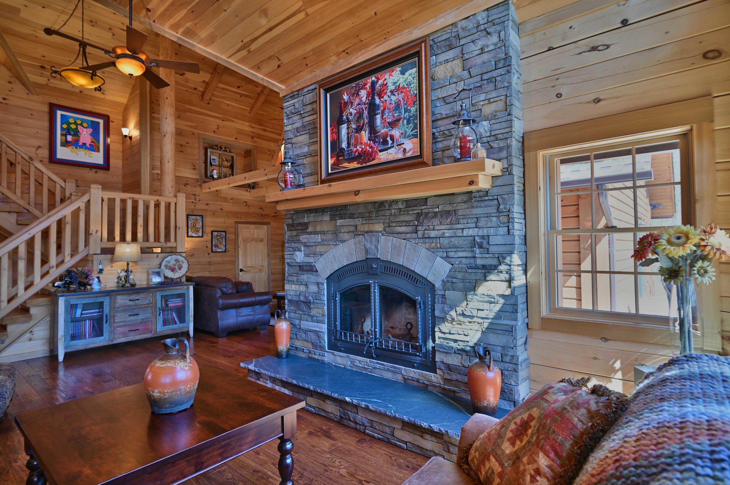 400 Summit Woods Road Moscow, PA 18444 - Photo 29 of 72 a living room with furniture and a fireplace