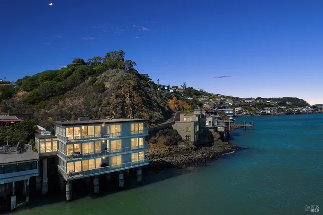 a view of a lake from a balcony