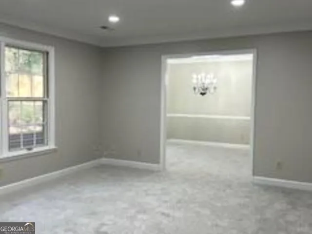 an empty room with a window