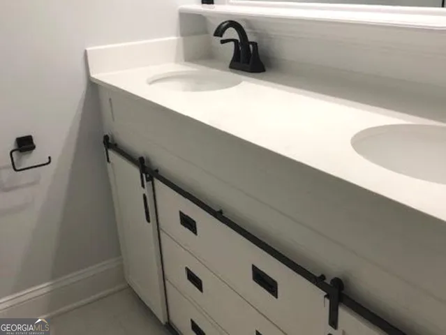 a view of a small space with a window