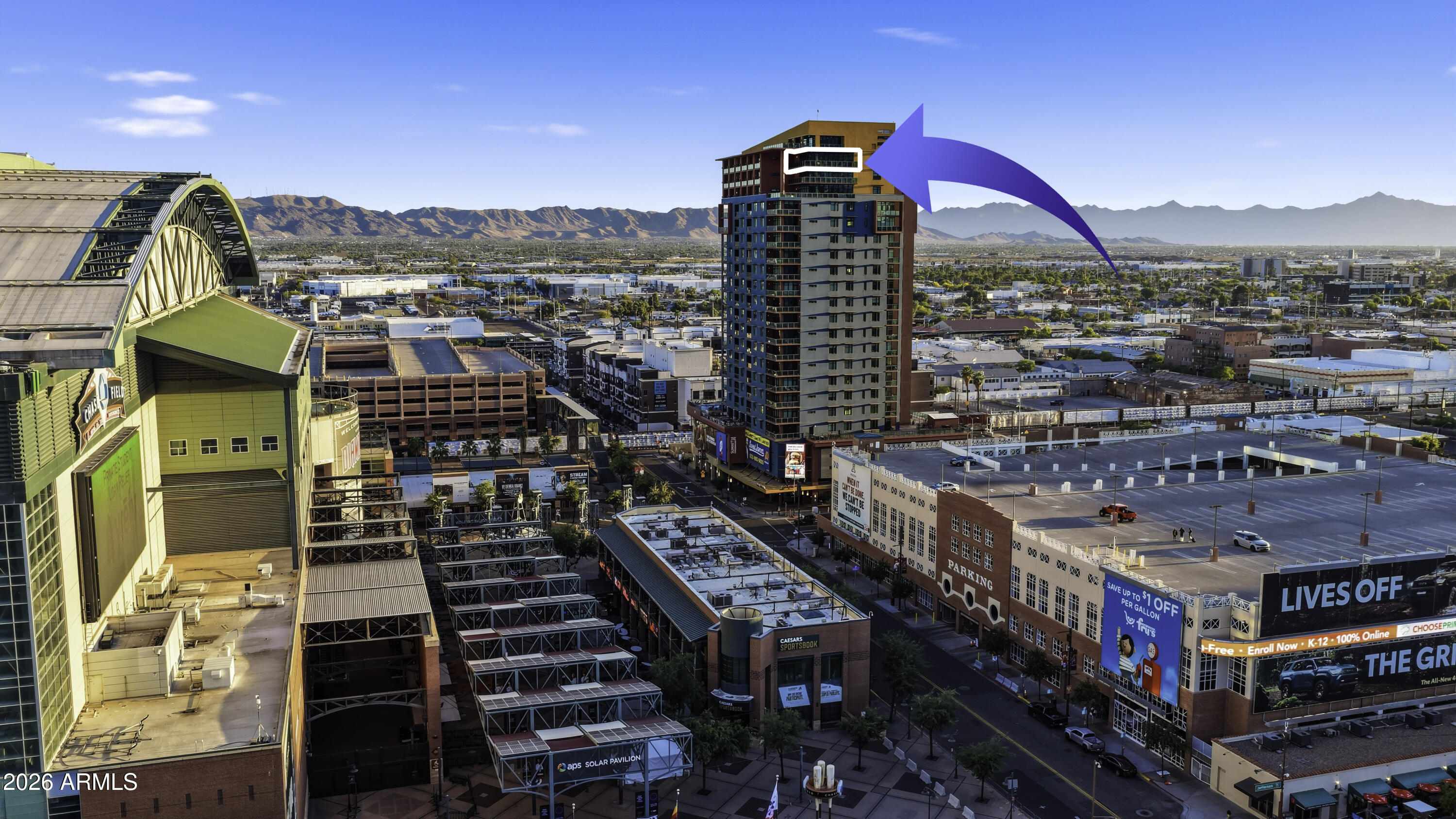 310 South 4th Street, Unit 2204 Phoenix, AZ 85004 - Photo 2 of 66 a city view with tall buildings