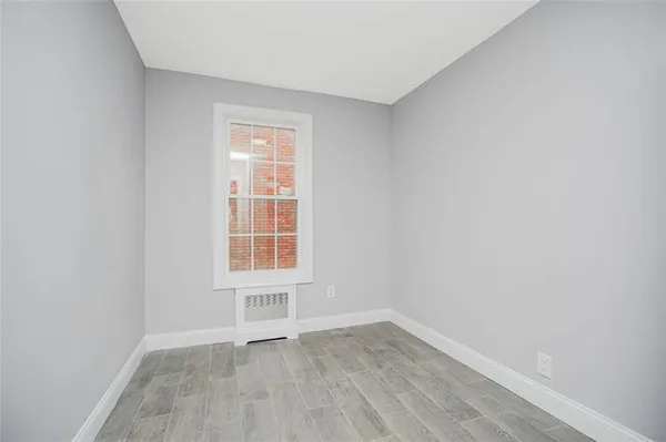 an empty room with a window