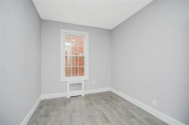 an empty room with a window