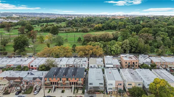 an aerial view of multiple house