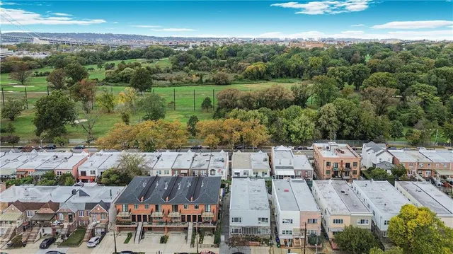 an aerial view of multiple house