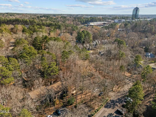 a view of a yard with plants and wooden fence