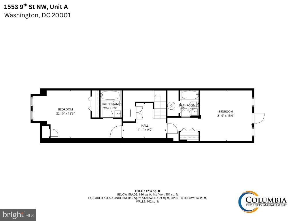 1553 9th Street Northwest, Unit A Washington, DC 20001 - Photo 29 of 30 a view of a black and white photo