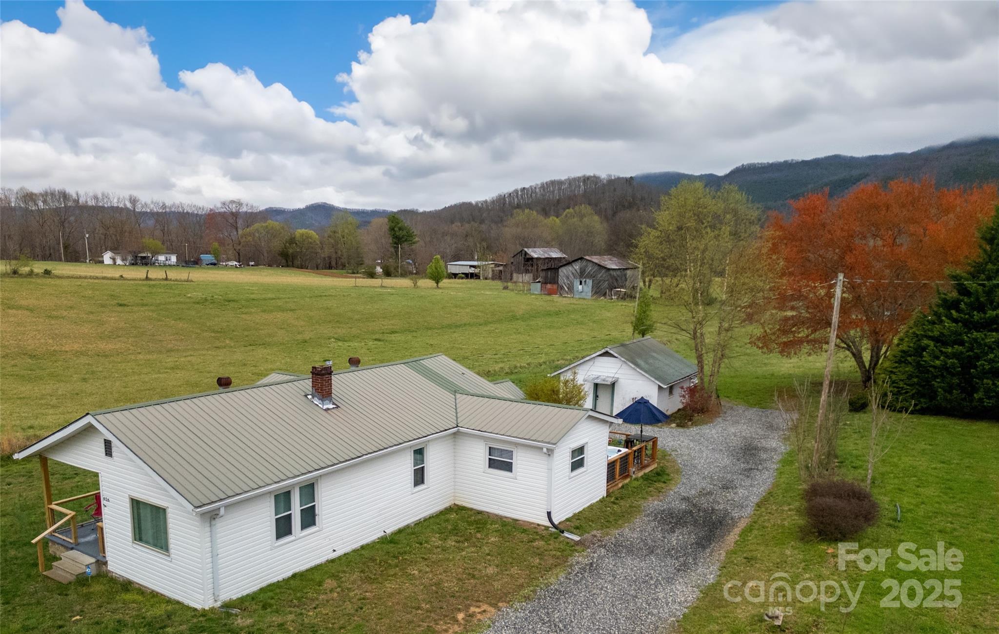 626 Fairview Loop Hot Springs, NC 28743 - Photo 2 of 44 a aerial view of a house with a yard and lake view