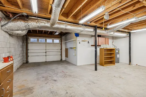 a view of a room with storage