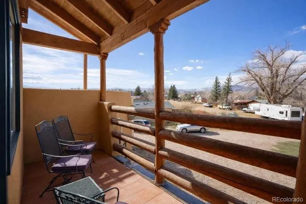 a view of balcony with couch
