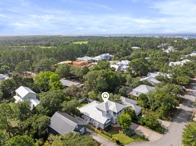 an aerial view of multiple house