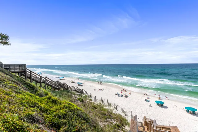 a view of an ocean and beach