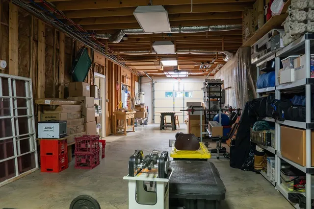 a view of lake with mountain in background