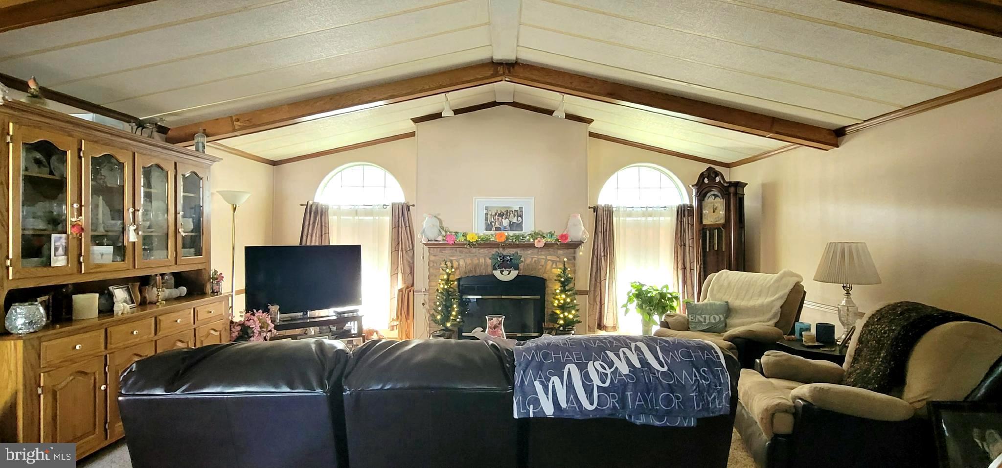 330 John Alden Drive Buena, NJ 08310 - Photo 2 of 16 a living room with furniture a fireplace and a flat screen tv
