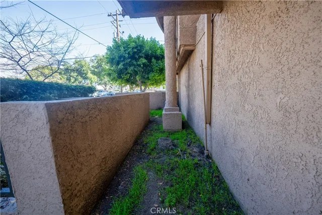 a view of a terrace with chairs