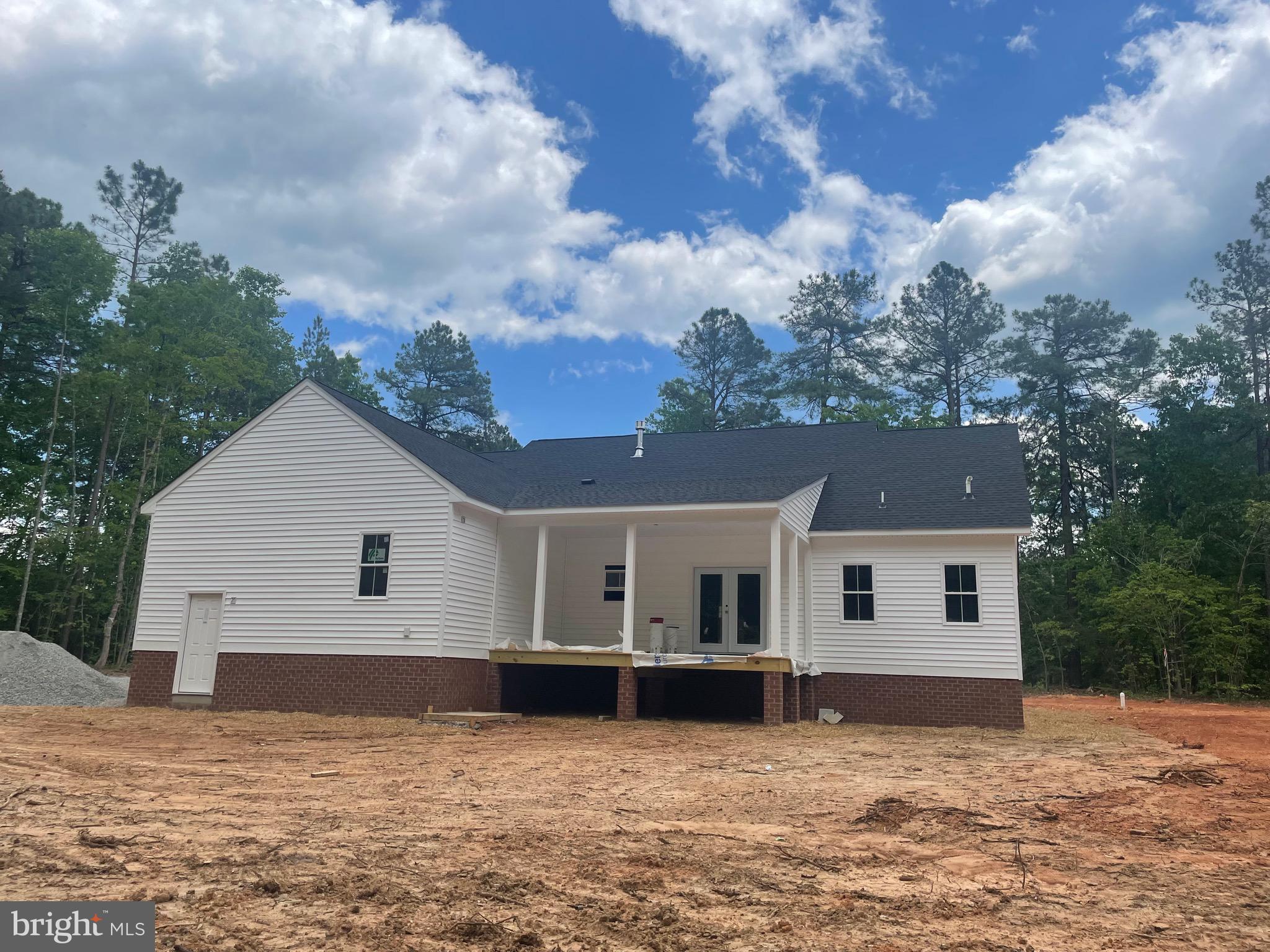 View of back porch from rear