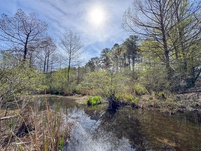 a view of a lake view with houses