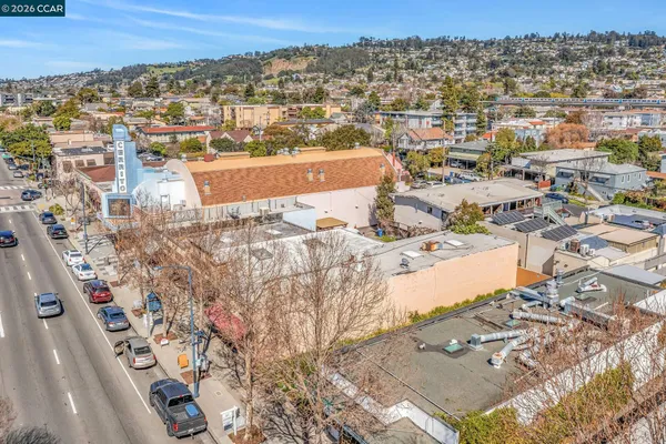an aerial view of a city