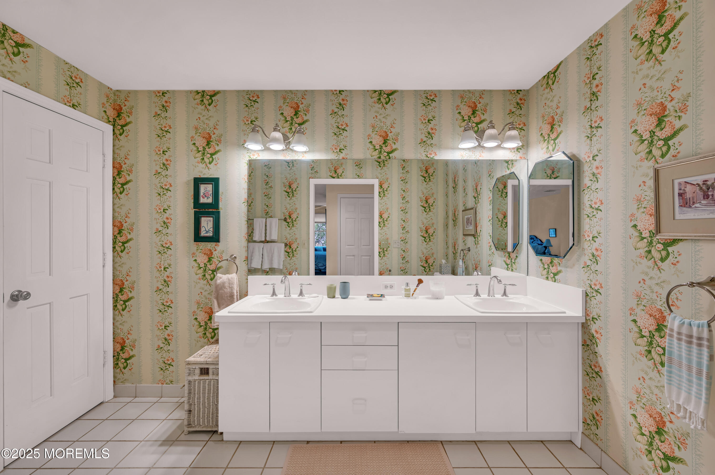 93 Bay Point Harbour Point Pleasant, NJ 08742 - Photo 33 of 49 a bathroom with a double vanity sink mirror and shower