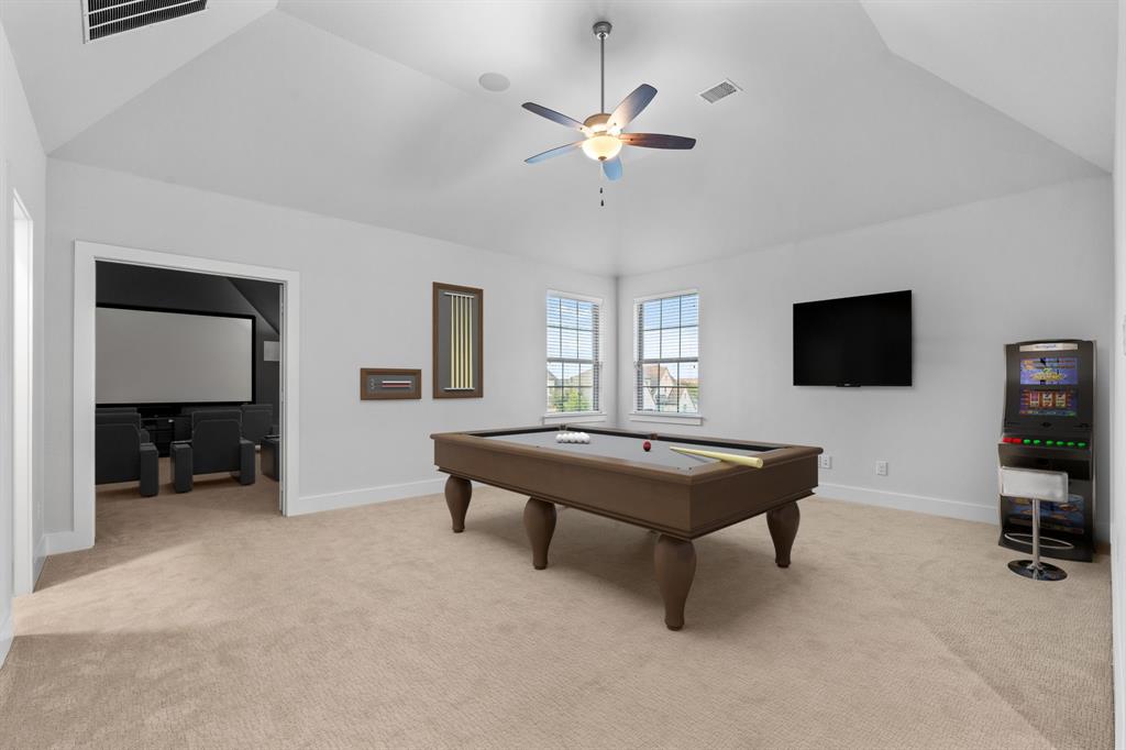 4003 Marble Hill Road Frisco, TX 75034 - Photo 27 of 40 a room with pool table and flat screen tv